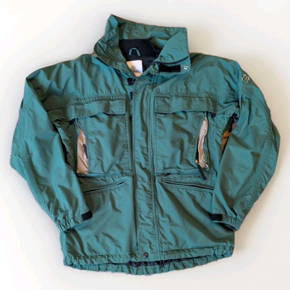 Vintage Burton Snowboard Jacket Mens Small Green Storm-Lite AK Outland Coat 90s